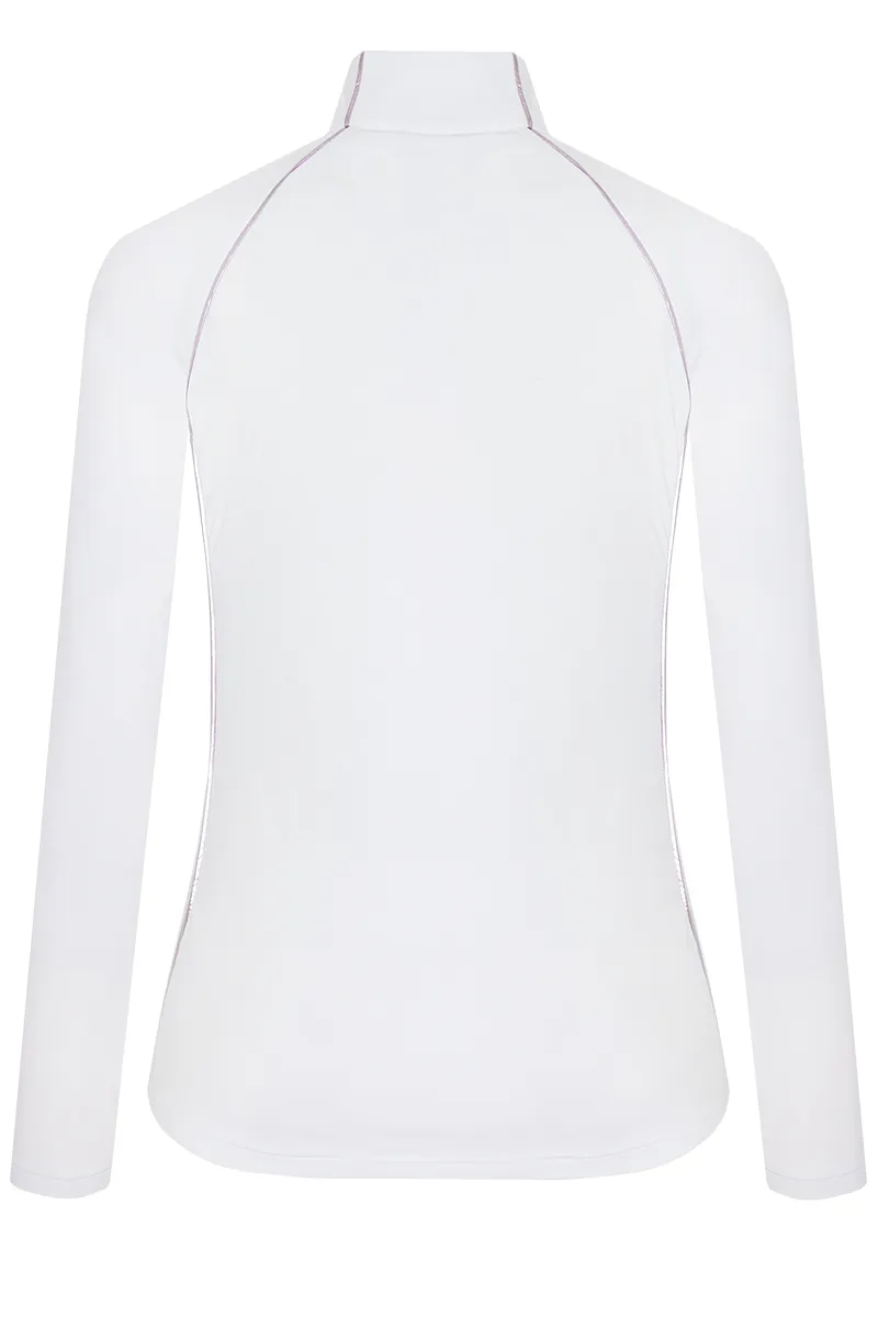 2023 High Society Stella Womens ski midlayer white/lilac-1